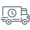 on time delivery van icon